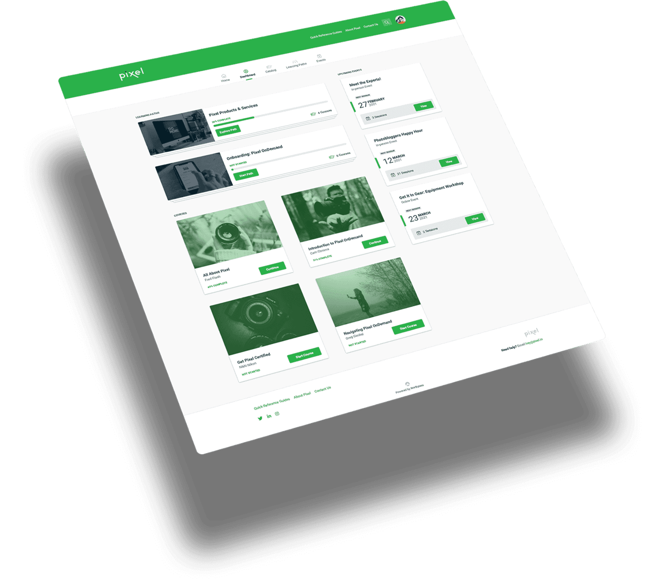Northpass dashboard page screenshot