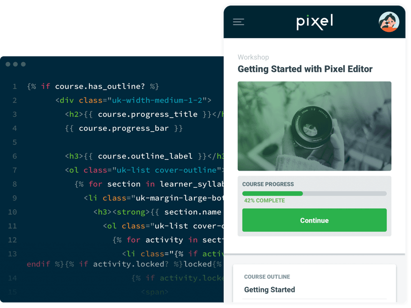 Custom code graphic